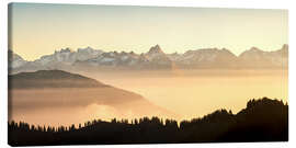 Leinwandbild Zimba Sonnenuntergang, Vorarlber, Österreich - Lucas Tiefenthaler