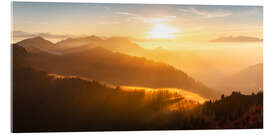 Acrylglasbild Sonnenuntergang Furkajoch, Vorarlberg - Lucas Tiefenthaler