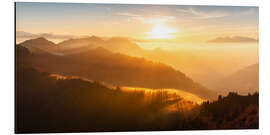 Alubild Sonnenuntergang Furkajoch, Vorarlberg - Lucas Tiefenthaler