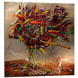 Print på aluminium Flying Fish - Andrej Losovoj