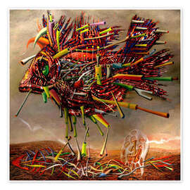 Wandbild Fliegender Fisch - Andrej Losovoj