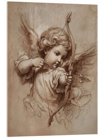 Acrylglasbild Vintage Valentinstag Amor-Engel - TAlex