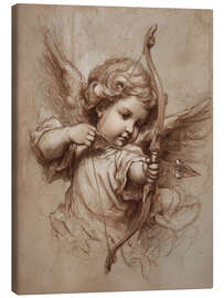 Leinwandbild Vintage Valentinstag Amor-Engel - TAlex