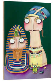 Holzbild Chill mit Tutanchamun - Lacaluna