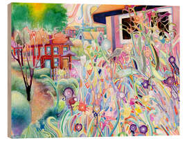 Holzbild Ein ganzes Durcheinander von Blumen - Josh Byer