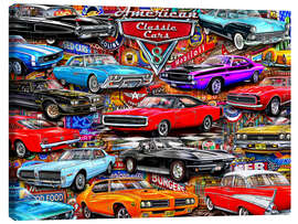 Leinwandbild Amerikanische Oldtimer - Michael Fishel