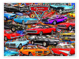 Wandbild Amerikanische Oldtimer - Michael Fishel
