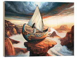 Holzbild Segelboot - Georg Huber