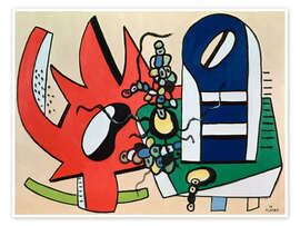 Wandbild Stillleben in Rot und Blau, 1939 - Fernand Léger