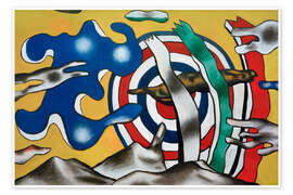 Wandbild Das Flugzeug am Himmel - Fernand Léger