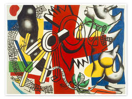 Wandbild Adieu New York, 1946 - Fernand Léger