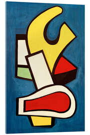 Acrylglasbild Architektonische Komposition auf blauem Hintergrund - Fernand Léger
