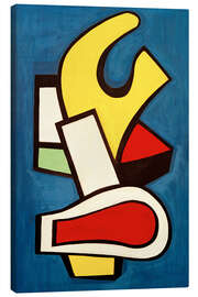 Leinwandbild Architektonische Komposition auf blauem Hintergrund - Fernand Léger