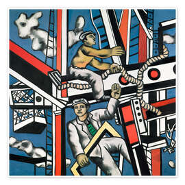 Wandbild Die Bauarbeiter - Fernand Léger