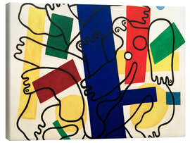 Lærredsbillede Two Acrobats, 1942 - Fernand Léger