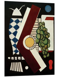 Hartschaumbild Trauben und Fisch, 1927