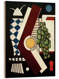 Holzbild Trauben und Fisch, 1927