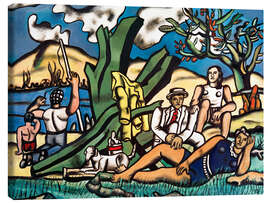 Quadro em tela Country outing, first version 1953 - Fernand Léger