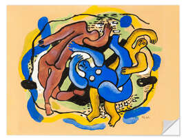 Sticker mural The Divers, 1942 - Fernand Léger