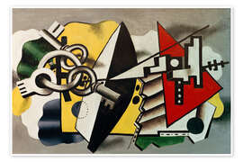 Wandbild Komposition mit drei Schlüsseln, 1930 - Fernand Léger