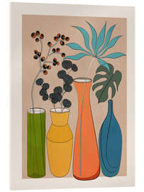 Acrylglasbild Moderne minimalistische Vasen