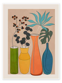 Wandbild Moderne minimalistische Vasen - Branka Kodžoman