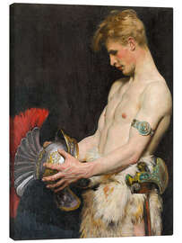 Leinwandbild Germanischer Krieger mit Helm - Osmar Schindler