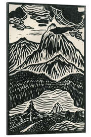 Quadro em plexi-alumínio Autumn, A Linocut Relief Print - Mikuláš Galanda