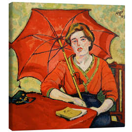 Leinwandbild Bildnis in Rot (Schauspielerin), 1909 - Max Pechstein