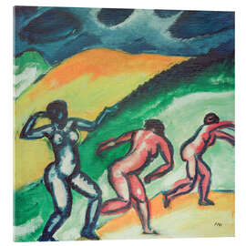 Acrylglasbild Drei Frauen in den Dünen, 1911 - Max Pechstein