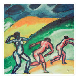 Wandbild Drei Frauen in den Dünen, 1911 - Max Pechstein