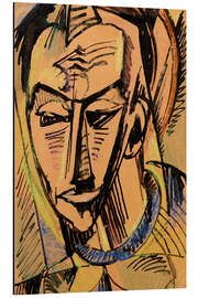 Tableau en aluminium Male Head, 1919 - Max Pechstein