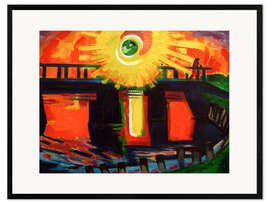 Gerahmter Kunstdruck Sonnenuntergang, 1921