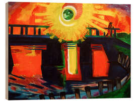 Holzbild Sonnenuntergang, 1921