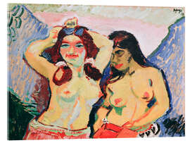 Acrylglasbild Zwei Mädchen, 1909 - Max Pechstein