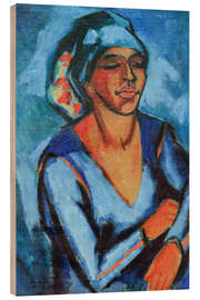 Holzbild Bildnis Charlotte Pechstein, 1919 - Max Pechstein