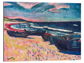 Alubild Boote am Strand von Nidden, 1911 - Max Pechstein