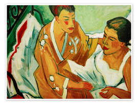 Wandbild Das Paar (Interieur), 1921 - Max Pechstein