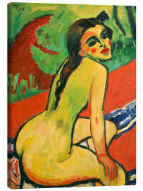 Leinwandbild Sitzender weiblicher Akt, 1910 - Max Pechstein