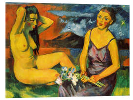 Acrylglasbild Heilige und profane Liebe, 1924 - Max Pechstein