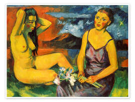 Wandbild Heilige und profane Liebe, 1924 - Max Pechstein