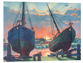 Acrylglasbild Kutter zur Reparatur, 1933 - Max Pechstein
