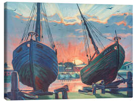 Leinwandbild Kutter zur Reparatur, 1933 - Max Pechstein