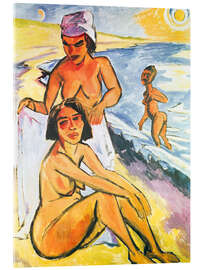 Acrylglasbild Frauen an der Küste, 1919 - Max Pechstein