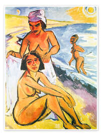 Wandbild Frauen an der Küste, 1919 - Max Pechstein