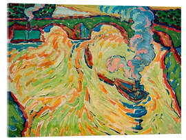 Acrylglasbild Seine-Brücke mit kleinem Dampfer, 1908 - Max Pechstein