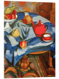 Acrylglasbild Das rote Teegeschirr, 1916 - Max Pechstein