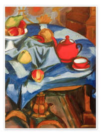 Wandbild Das rote Teegeschirr, 1916 - Max Pechstein