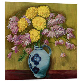 Hartschaumbild Chrysanthemen, 1937