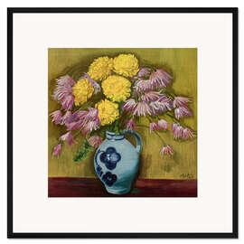 Gerahmter Kunstdruck Chrysanthemen, 1937 - Max Pechstein